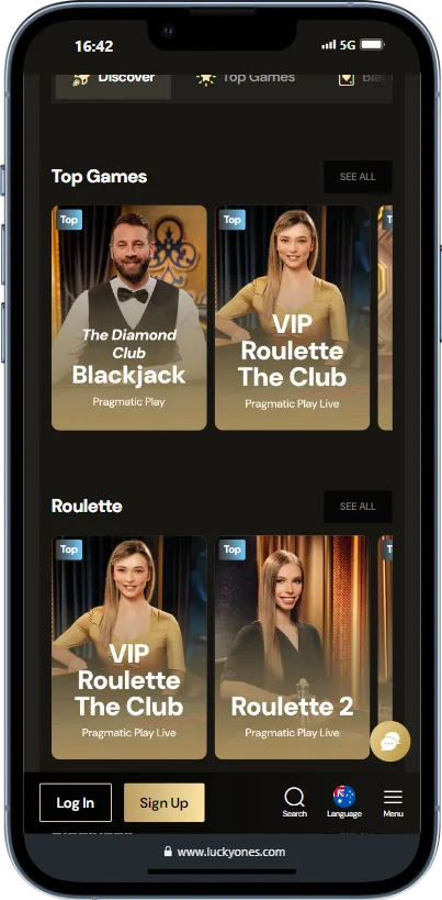 LuckyOnes App with Slots